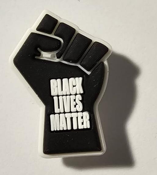 Black Lives Matter Black Fist Shoe Charms