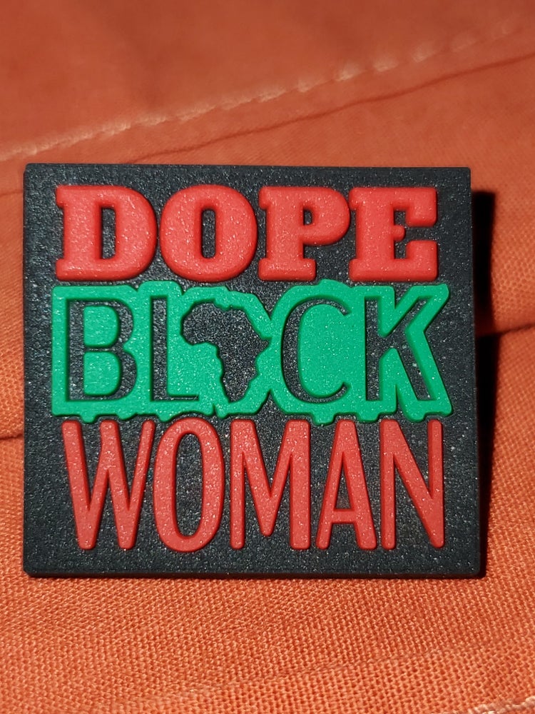 Dope Black Woman Shoe Charm